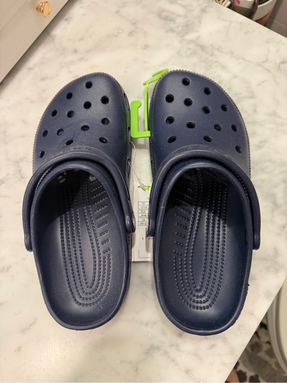 CROCS Navy Slip-On Clog with Heel Strap